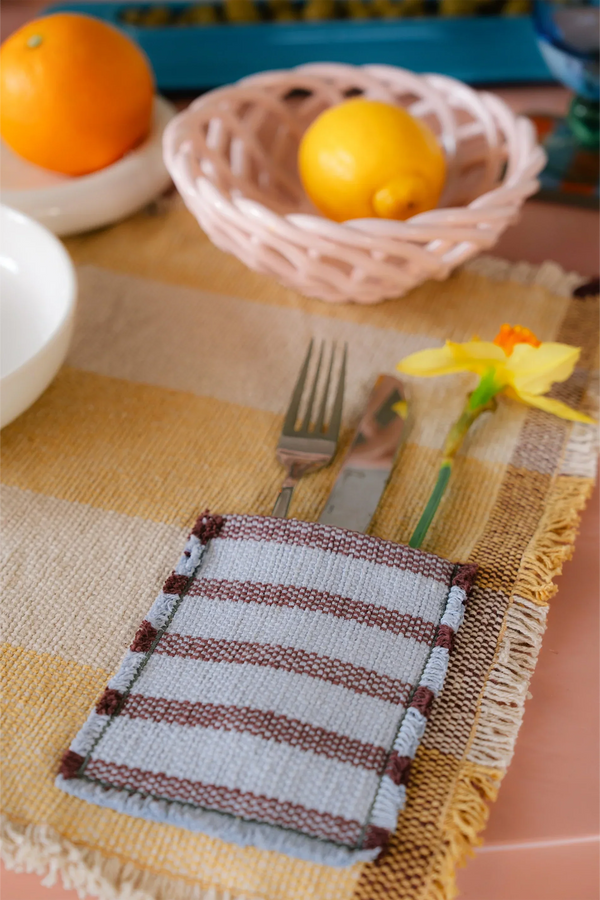 Handloom Placemats Pocket Set Of 2 Lorena Canals Hl Pm Pbl 19