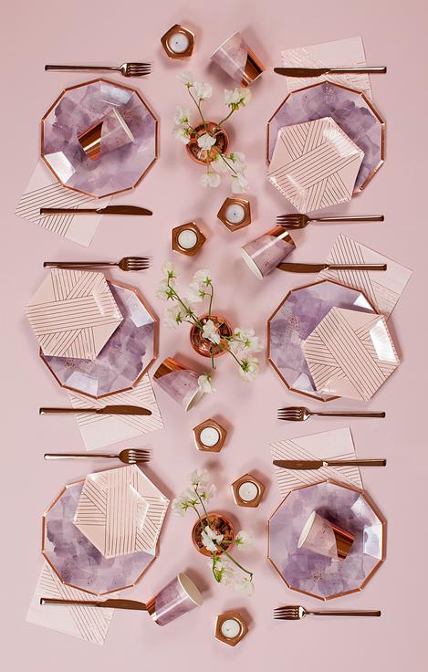 amethyst light purple watercolor paper cups 3