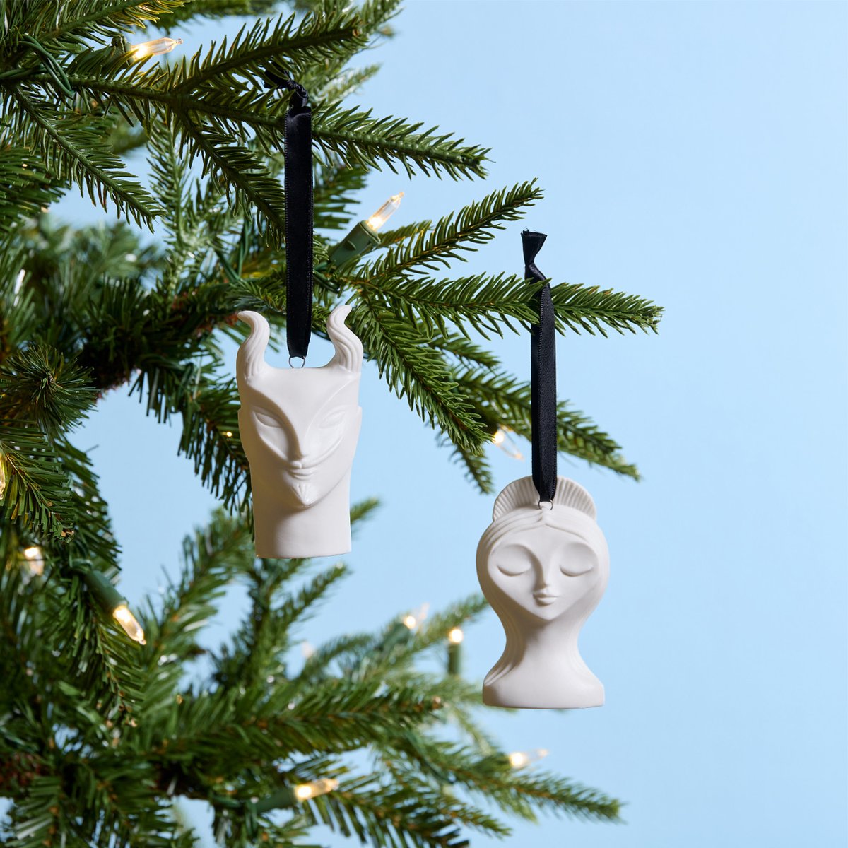 naughty nice ornament set 2