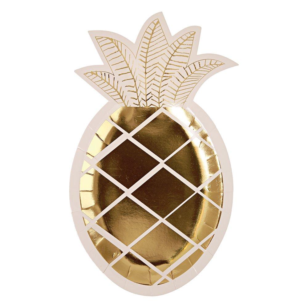 pineapple plates by meri meri 1