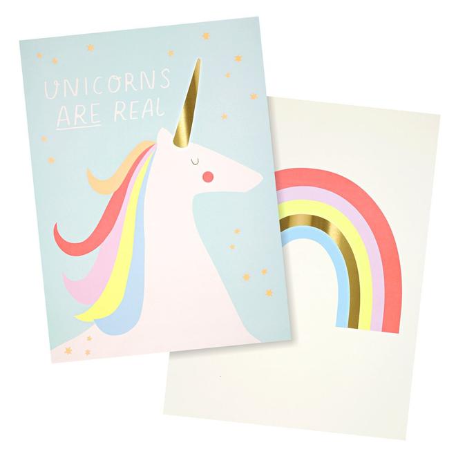 rainbows unicorns art prints by meri meri 1