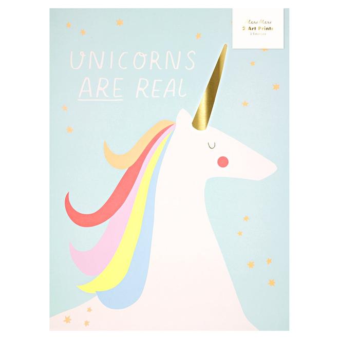 rainbows unicorns art prints by meri meri 4