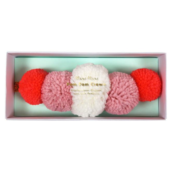 pink pompom crown by meri meri 6