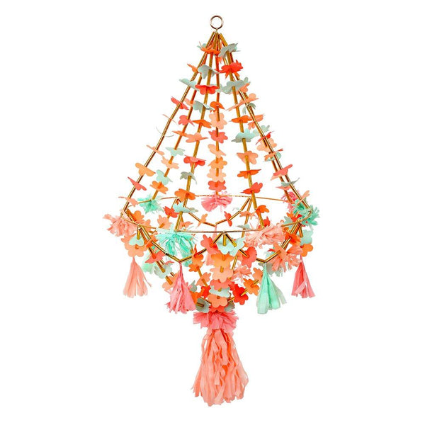 neon gold fabric chandelier by meri meri 1