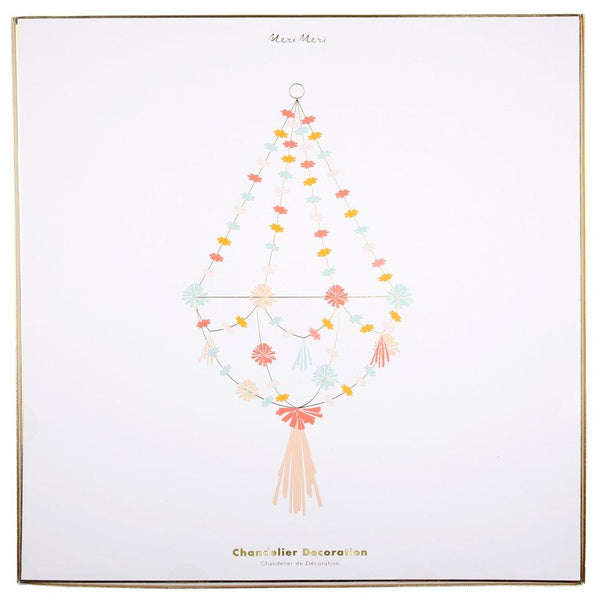 neon gold fabric chandelier by meri meri 2