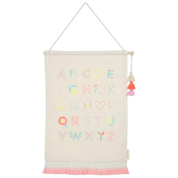 pink alphabet wall hanging by meri meri 1