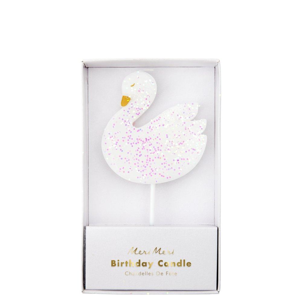 large swan candle by meri meri 1