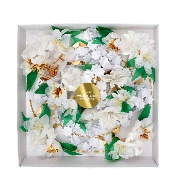 white blossom chandelier by meri meri 2
