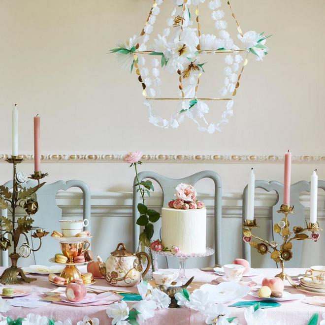 white blossom chandelier by meri meri 3