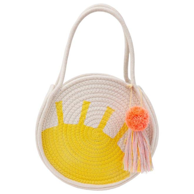 sun woven cotton rope bag by meri meri 1