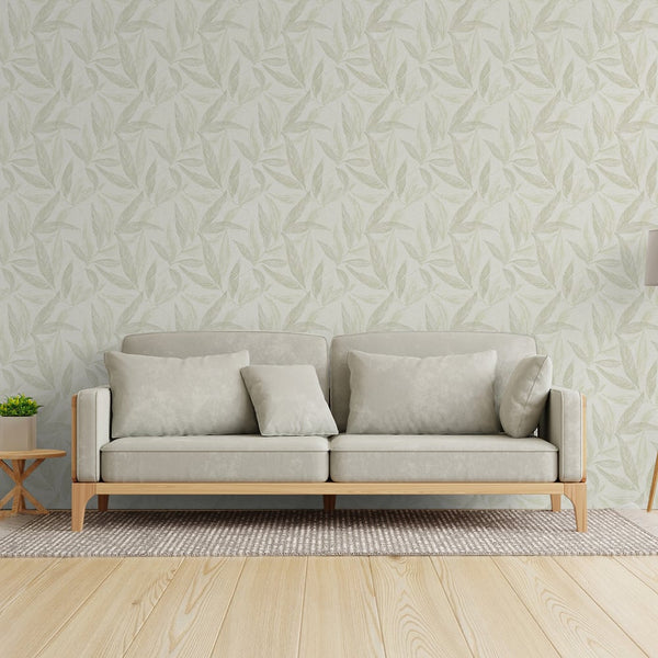 Hygge Home Fern Weave Motif In Green Galerie Wallcoverings Gg82146 3