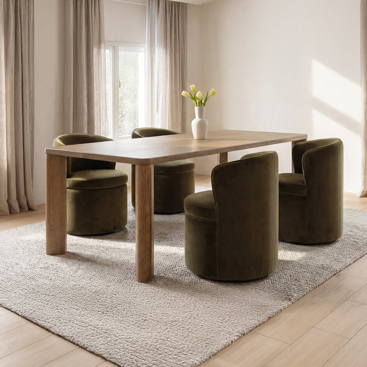 Segment Dining Table Wood