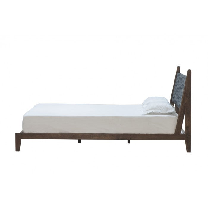 Cove Queen Bed in Black Leather by BD Studio III