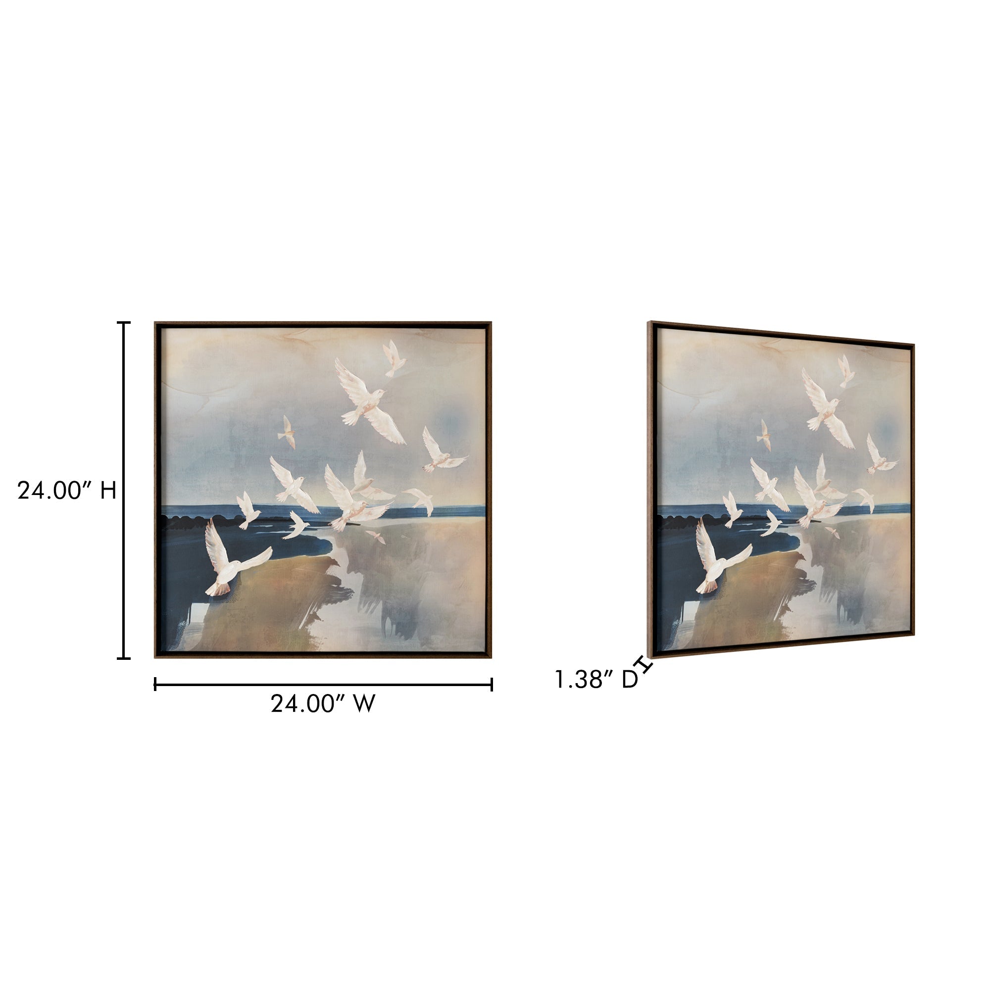 Flock Framed Painting Moes Home Collection Mhc Jq 1044 37 5