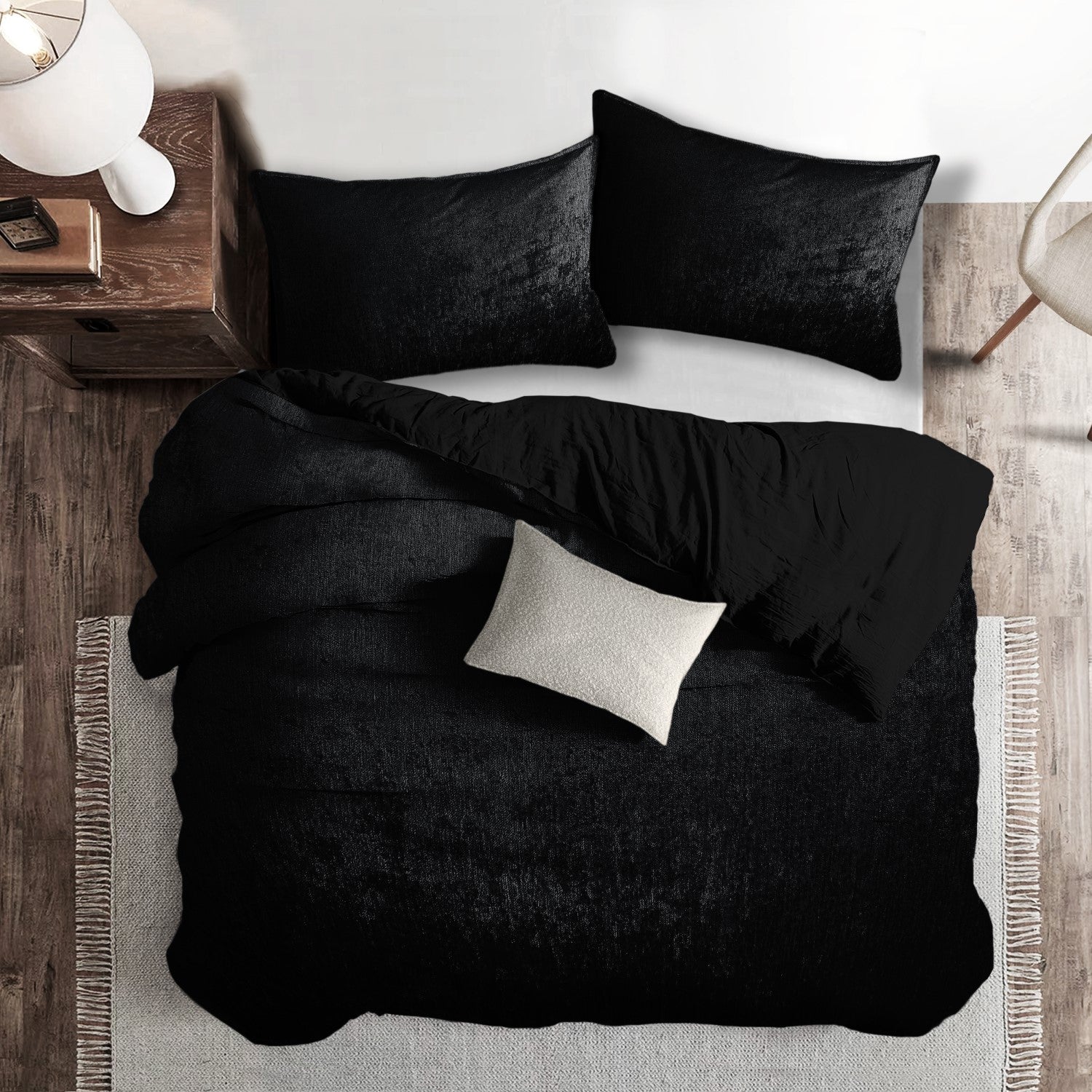 Juno Velvet Black Bedding 5