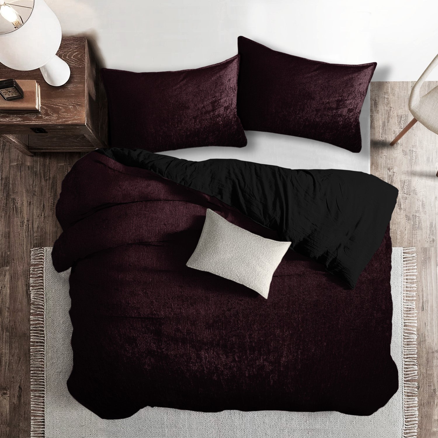 Juno Velvet Bordeaux Bedding 5