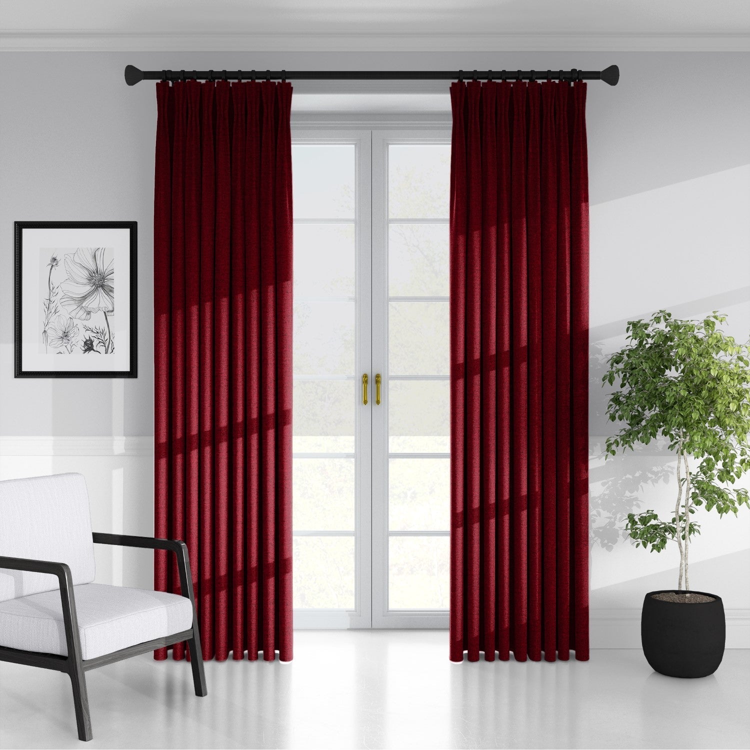 Juno Velvet Red Drapery 3
