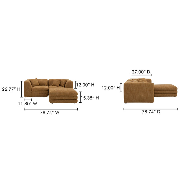 Lowtide Nook Modular Sectional Moes Home Collection Mhc Kq 1038 09 11