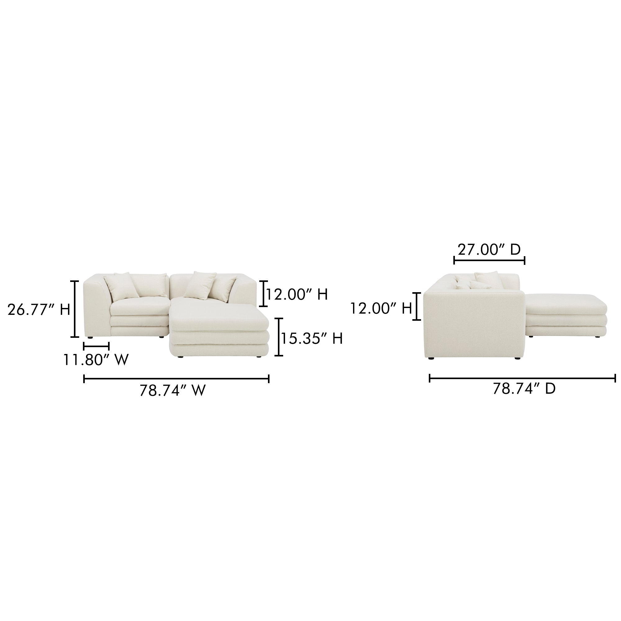 Lowtide Nook Modular Sectional Moes Home Collection Mhc Kq 1038 09 12