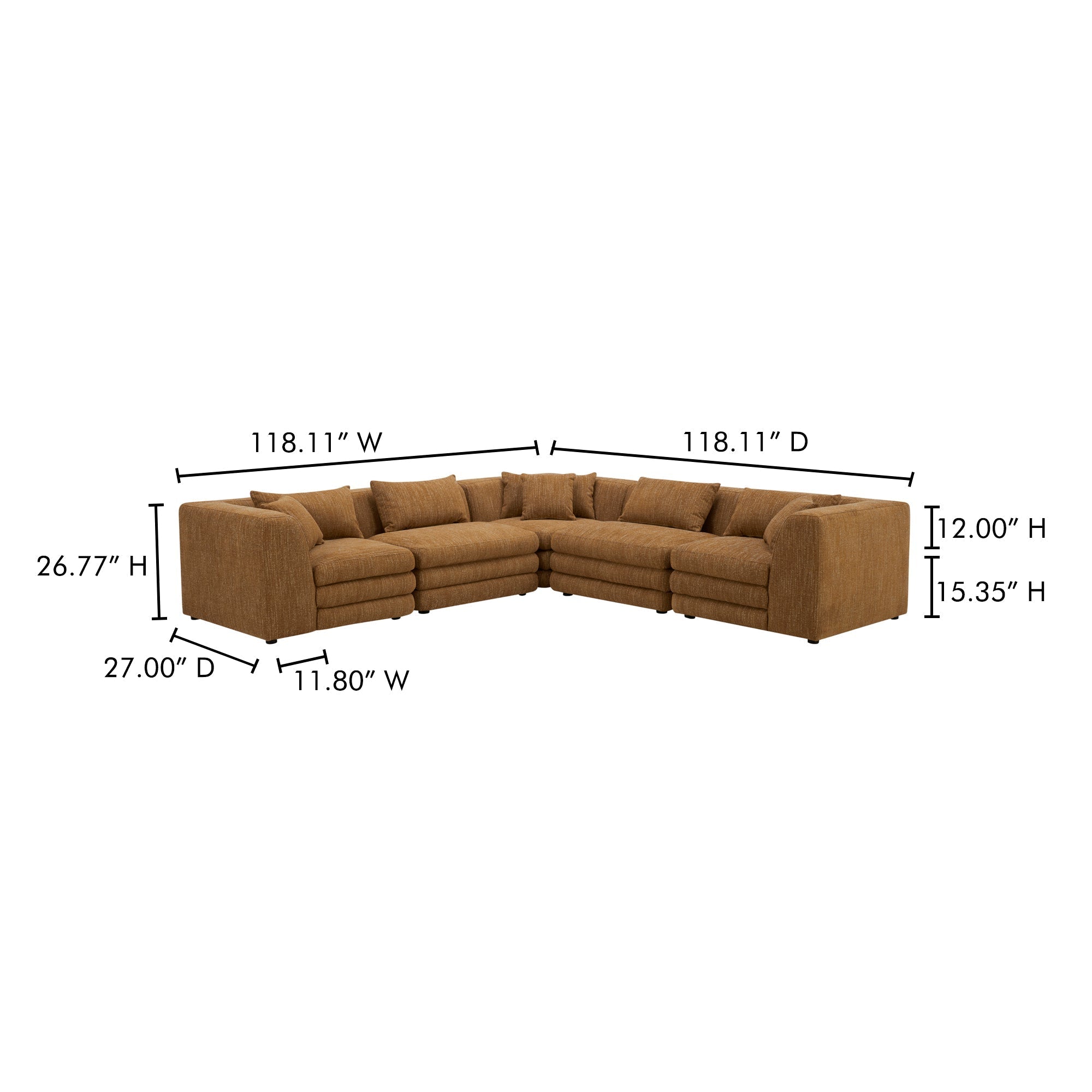 Lowtide Classic L Shaped Modular Sectional Moes Home Collection Mhc Kq 1039 09 5