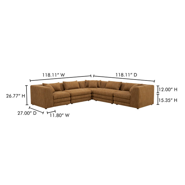 Lowtide Classic L Shaped Modular Sectional Moes Home Collection Mhc Kq 1039 09 5