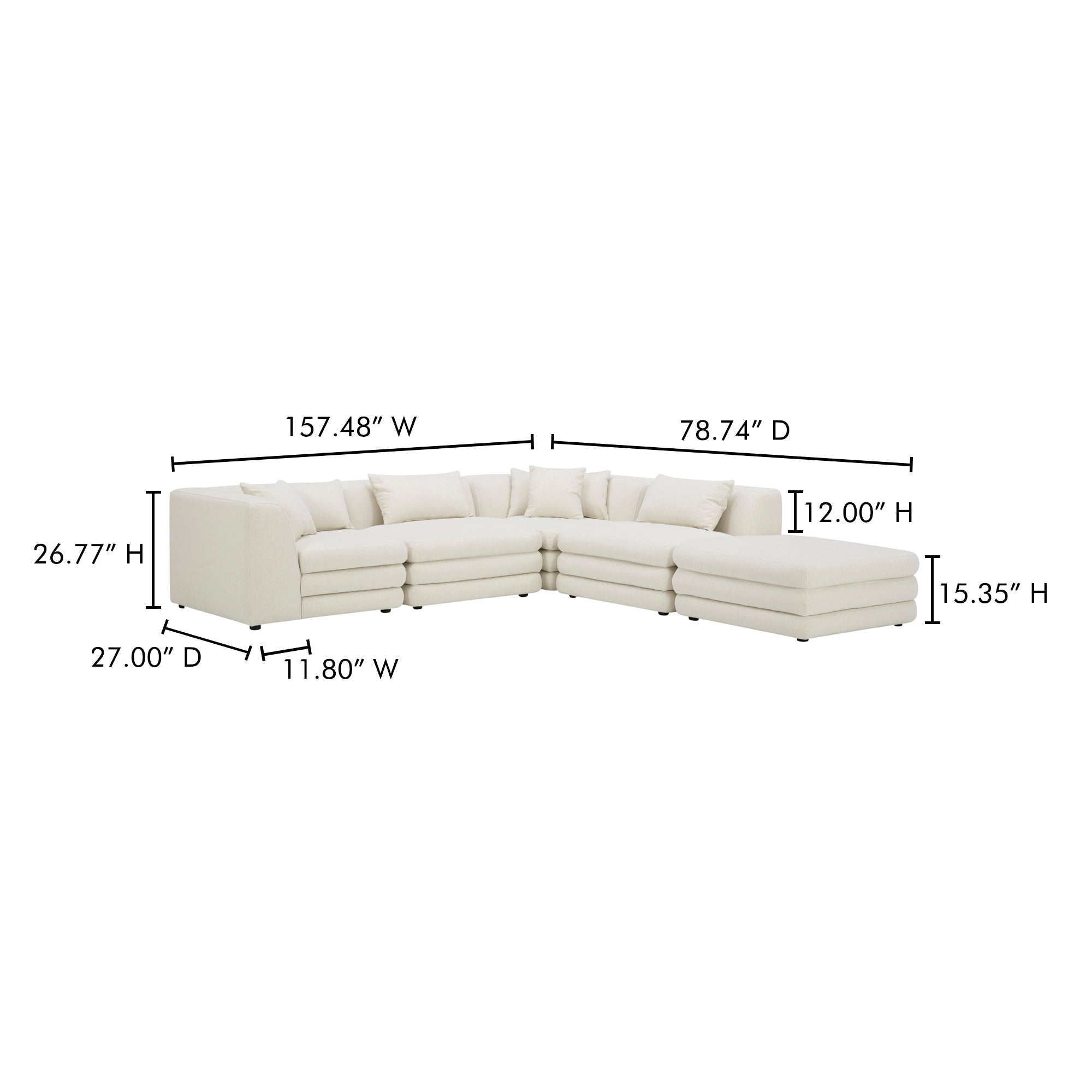 Lowtide Dream Modular Sectional Moes Home Collection Mhc Kq 1040 09 10