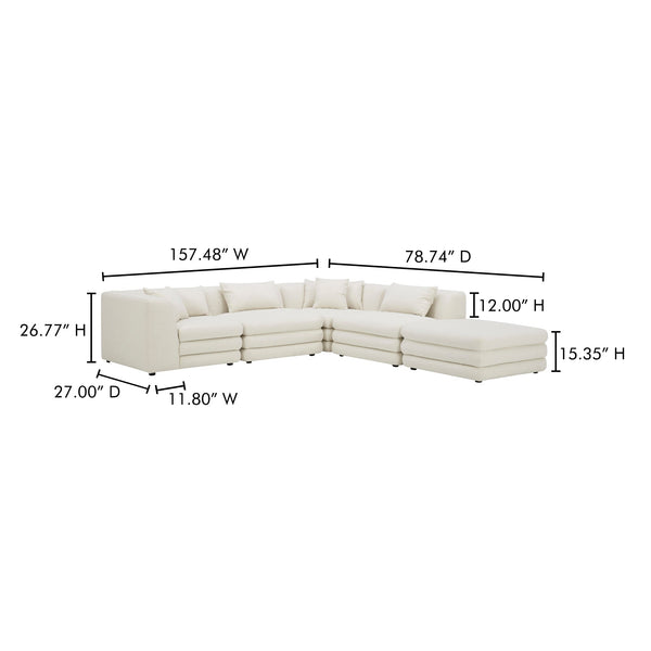 Lowtide Dream Modular Sectional Moes Home Collection Mhc Kq 1040 09 10