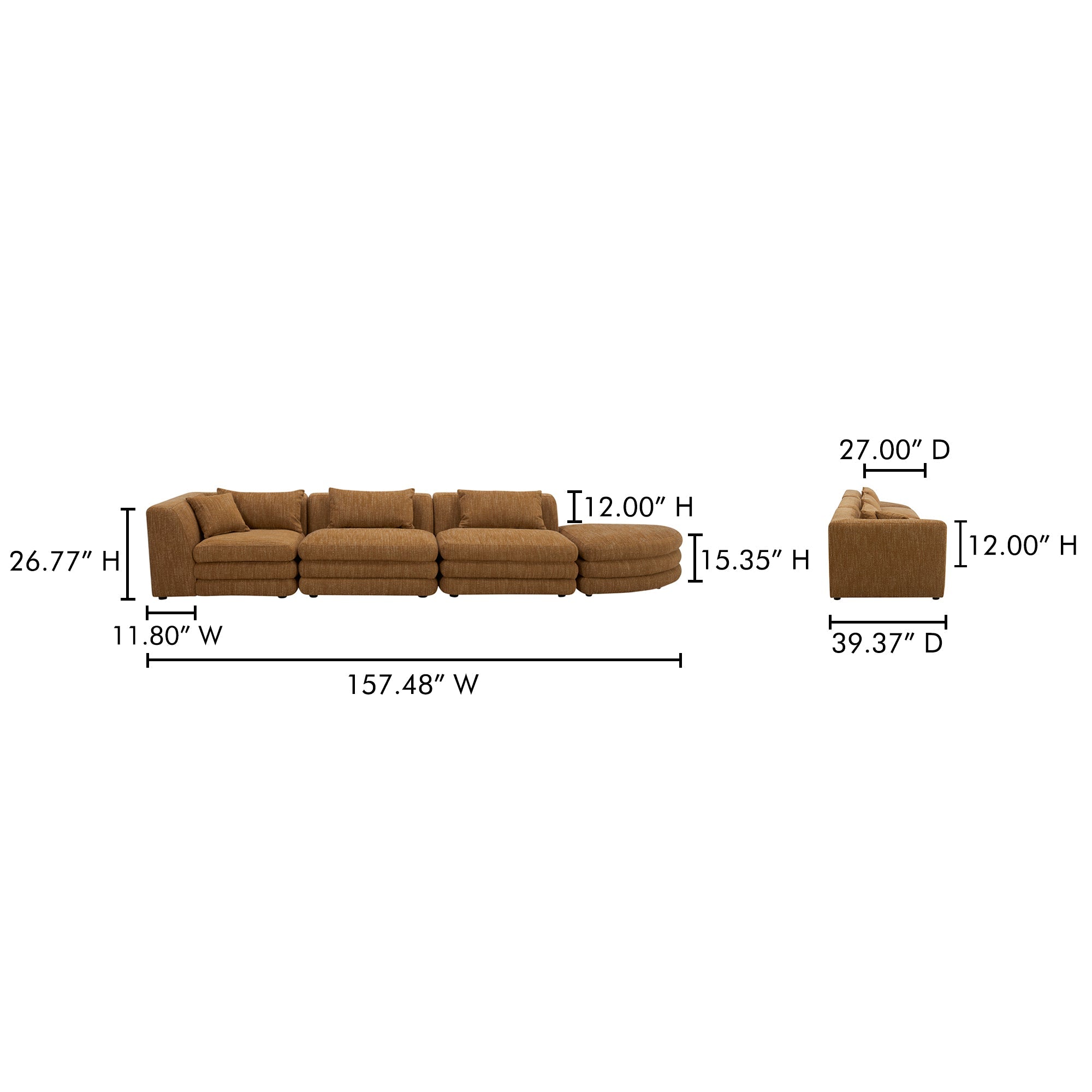 Lowtide Linear Modular Sectional Moes Home Collection Mhc Kq 1041 09 7
