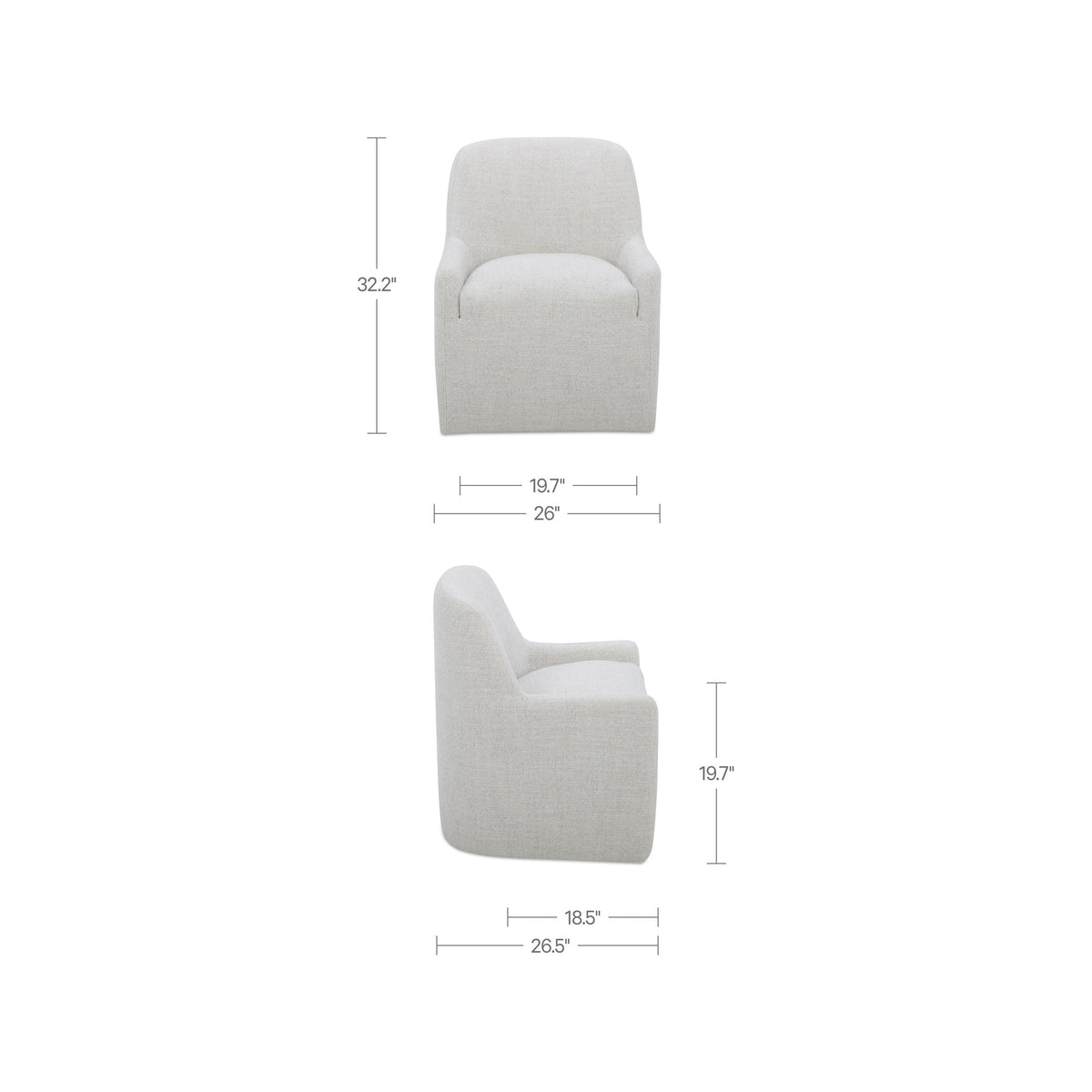 Maisie Rolling Dining Chair