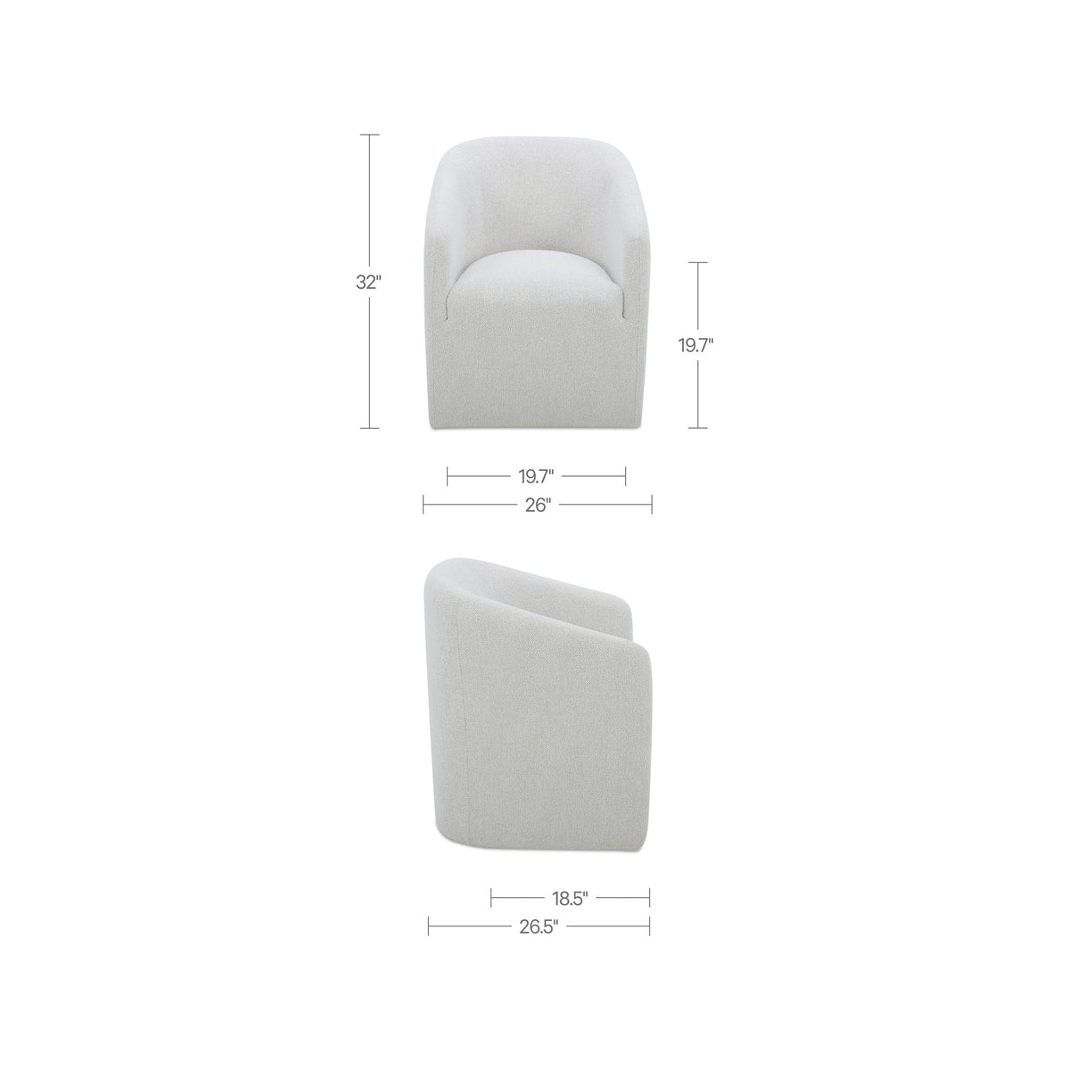 Sandy Rolling Dining Chair