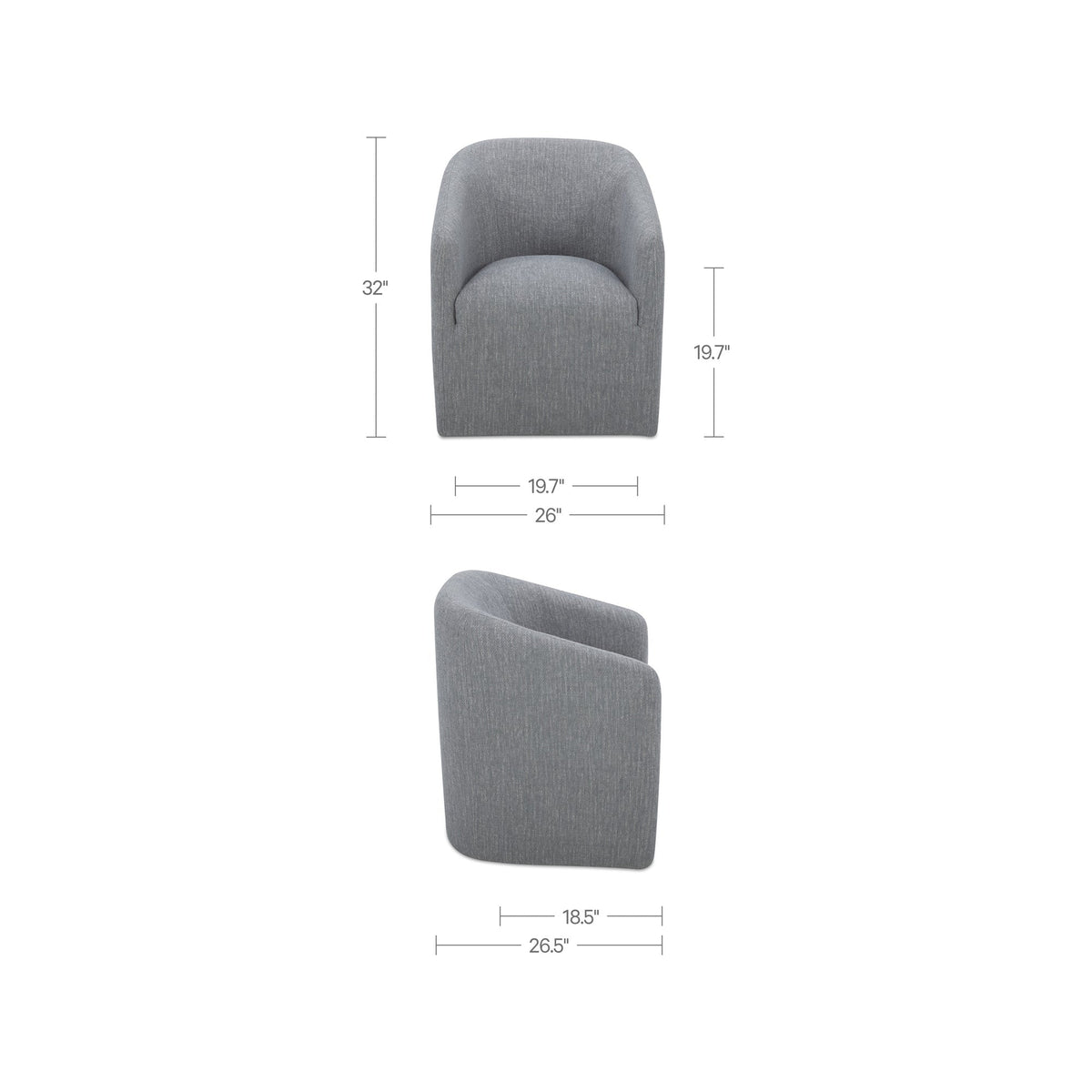 Sandy Rolling Dining Chair