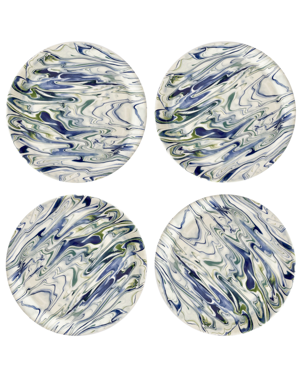 Marble Blue Green Dinner Plate Set Of 4 Uvn 1000132 1