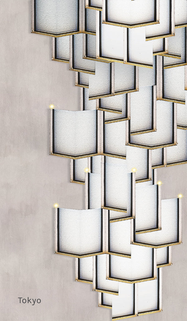 Lattice Systems LED Wallpaper in Various Colors by Meystyle