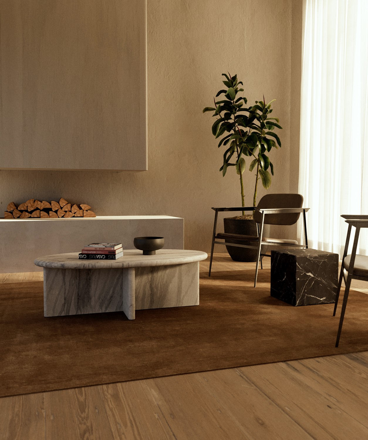 plinth small oval marble coffee table csl4212r slm 23