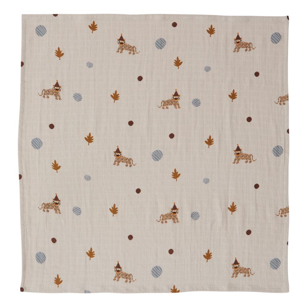 muslin square leopard 3 pcs pack clay by oyoy 2