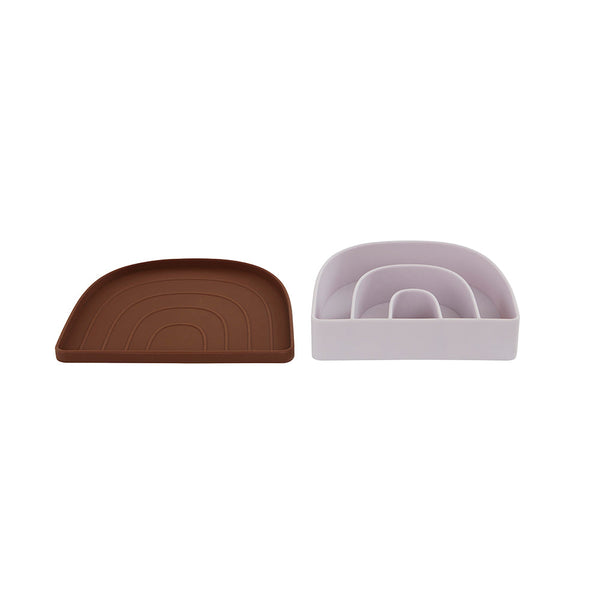 rainbow plate bowl caramel lavender 1