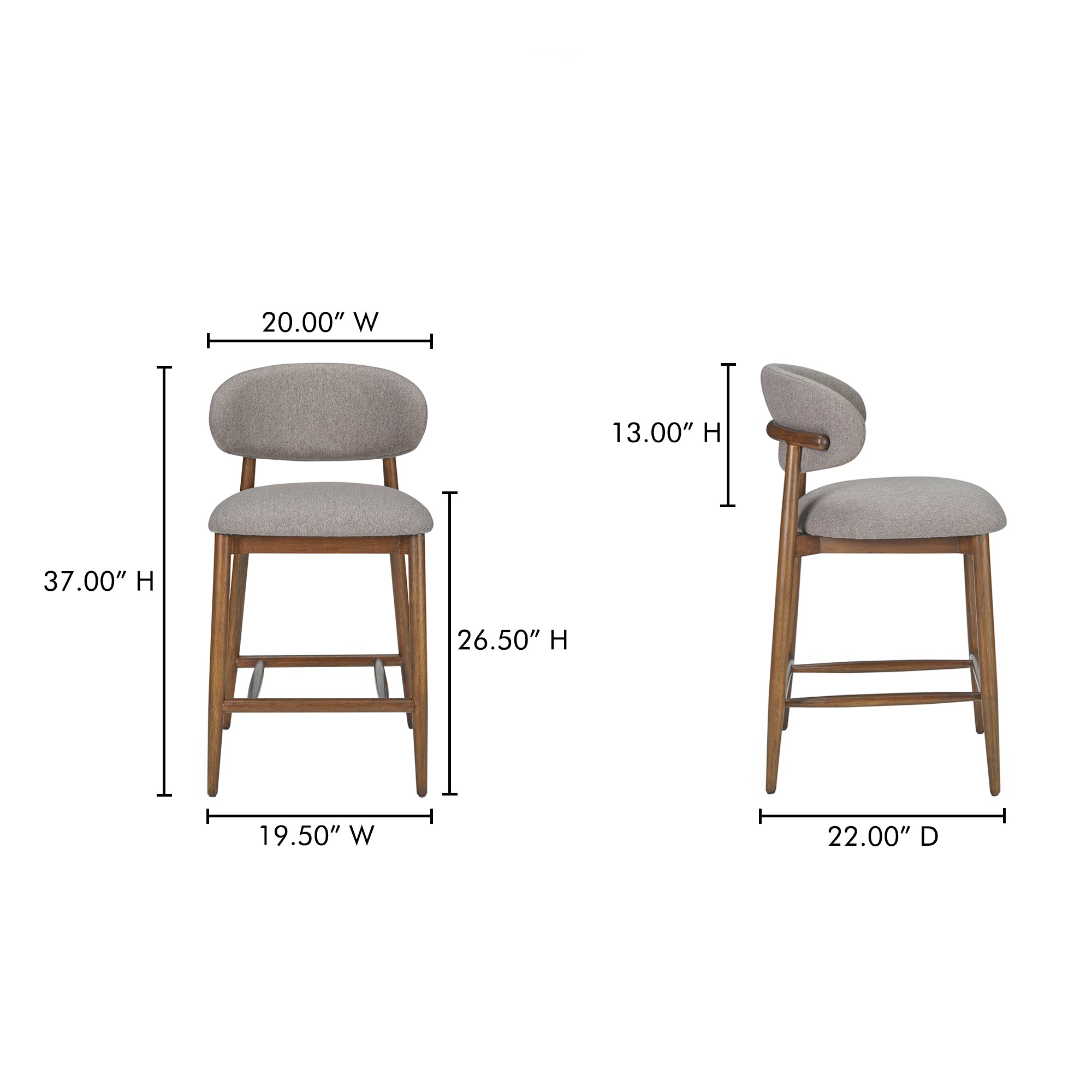 Ellie Counter Stool Moes Home Collection Mhc Me 1070 21 11