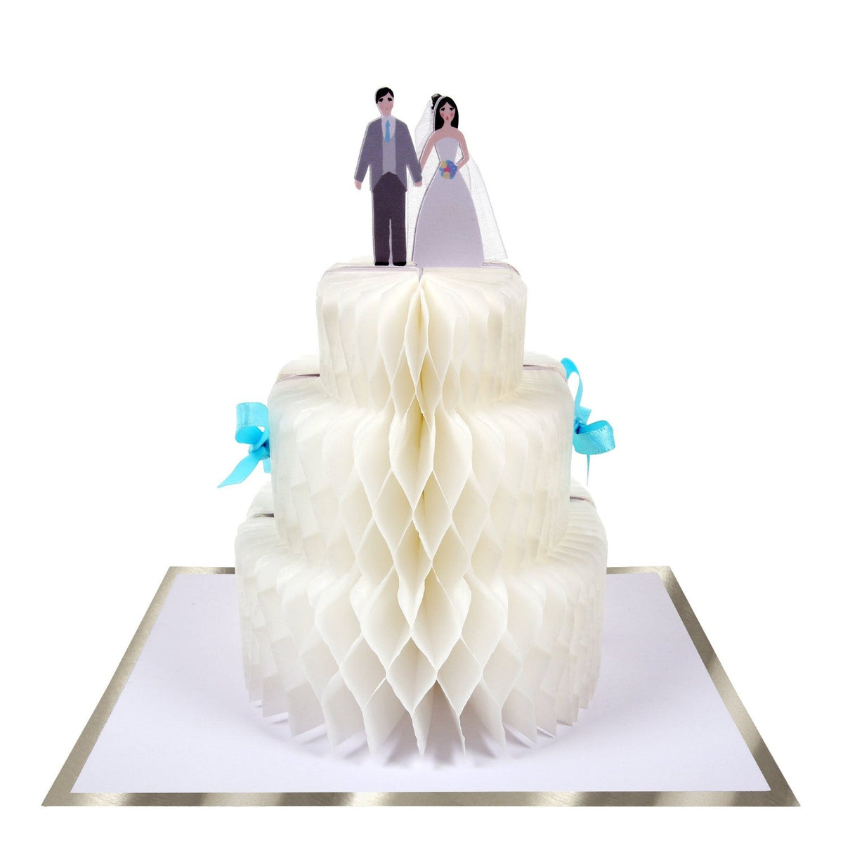 wedding cake honeycomb card by meri meri mm 159517 1