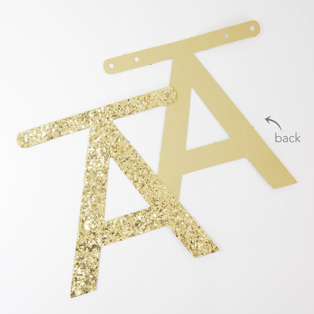 gold glitter letter garland kit by meri meri mm 160696 2