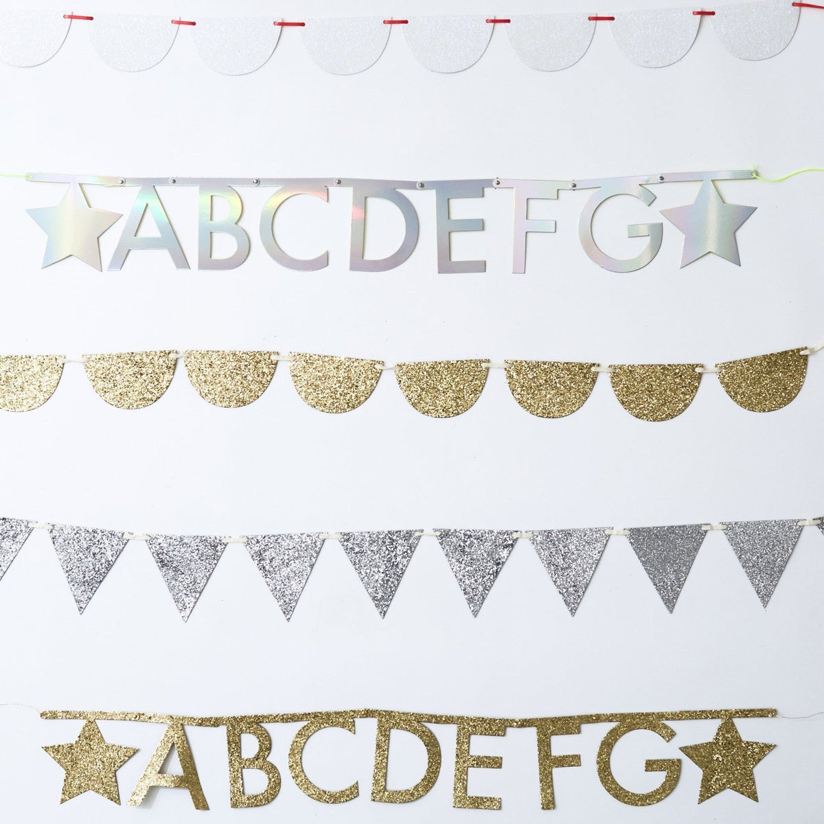 gold glitter letter garland kit by meri meri mm 160696 5