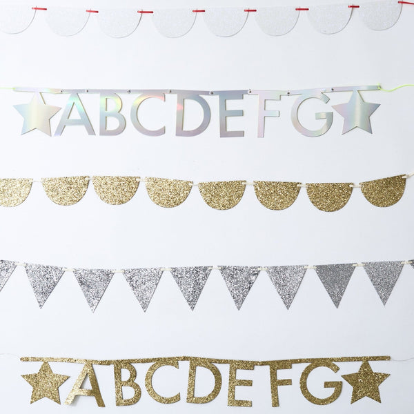 gold glitter letter garland kit by meri meri mm 160696 5