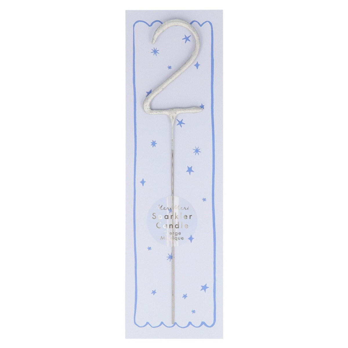 silver sparkler number candle by meri meri mm 175393 3