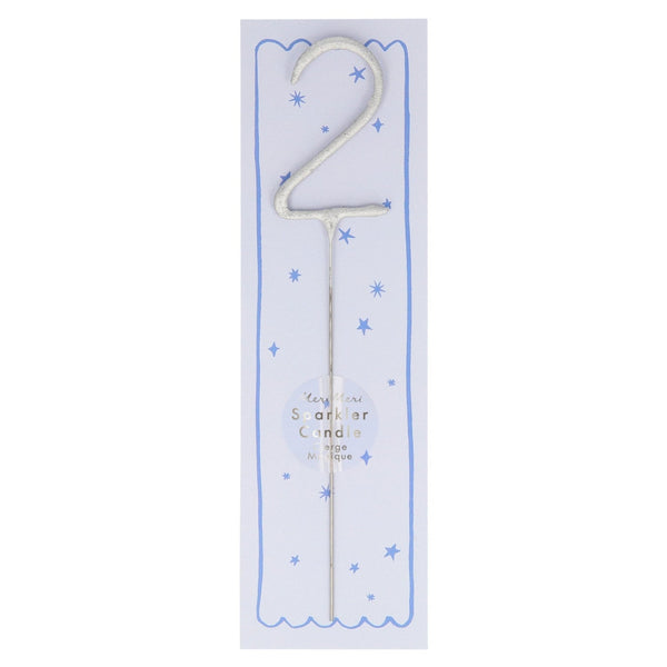 silver sparkler number candle by meri meri mm 175393 3