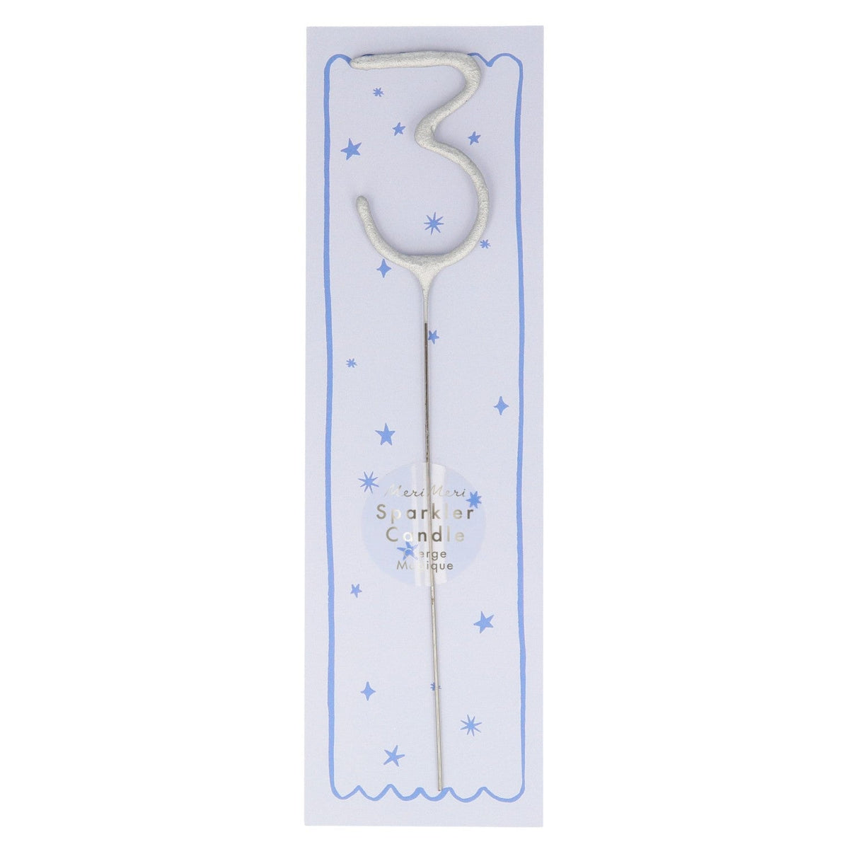 silver sparkler number candle by meri meri mm 175393 4