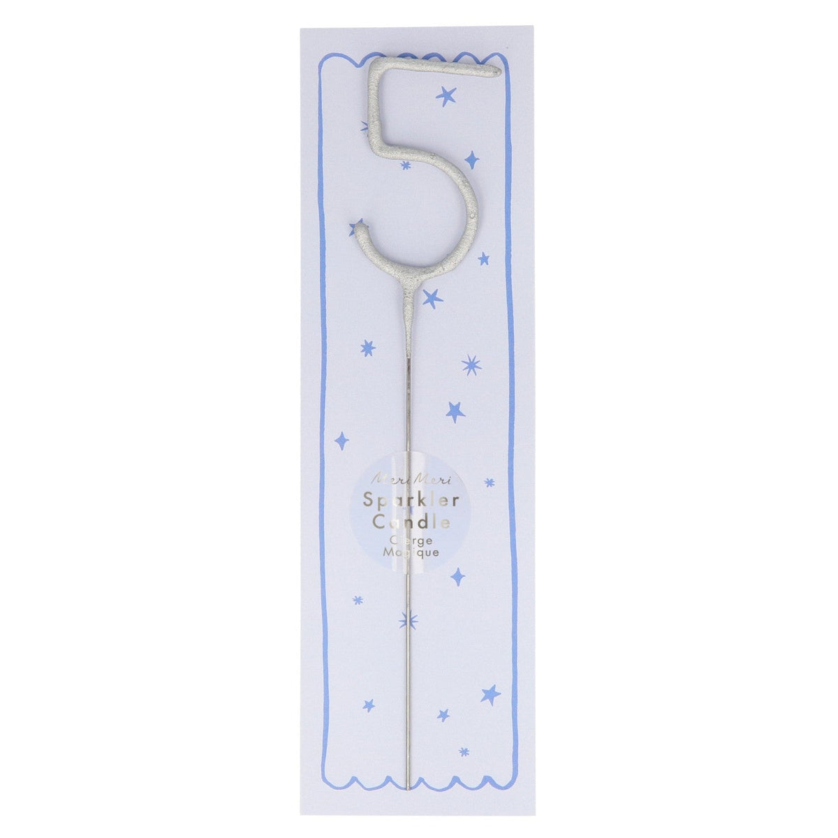 silver sparkler number candle by meri meri mm 175393 6