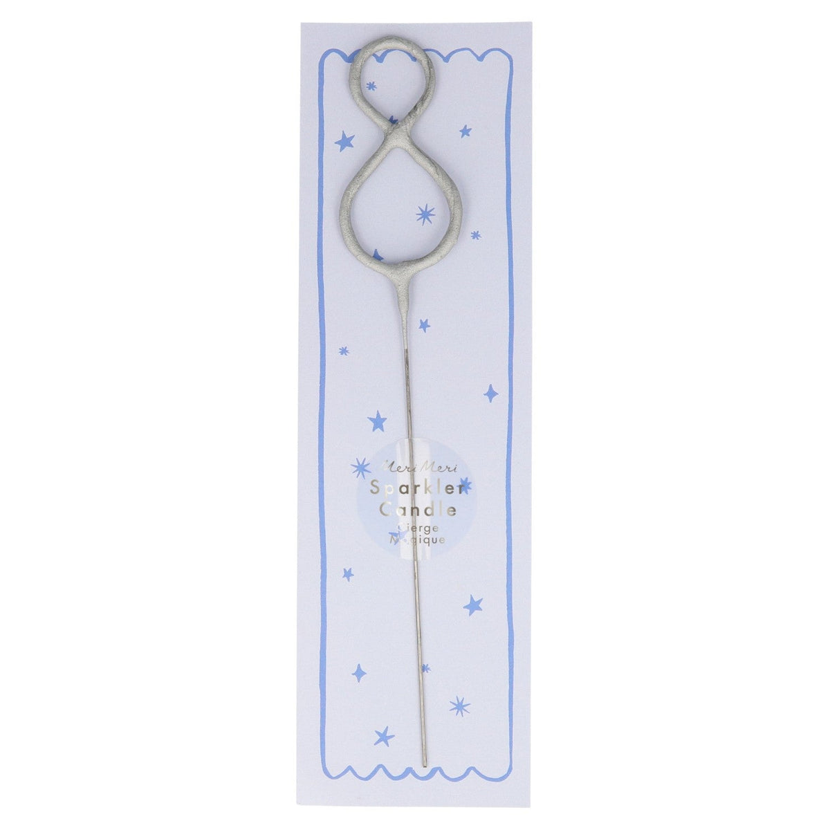 silver sparkler number candle by meri meri mm 175393 9