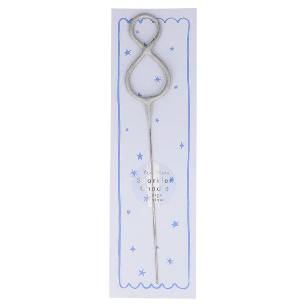 silver sparkler number candle by meri meri mm 175393 9