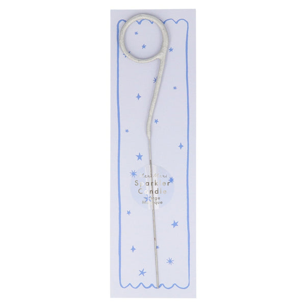 silver sparkler number candle by meri meri mm 175393 10