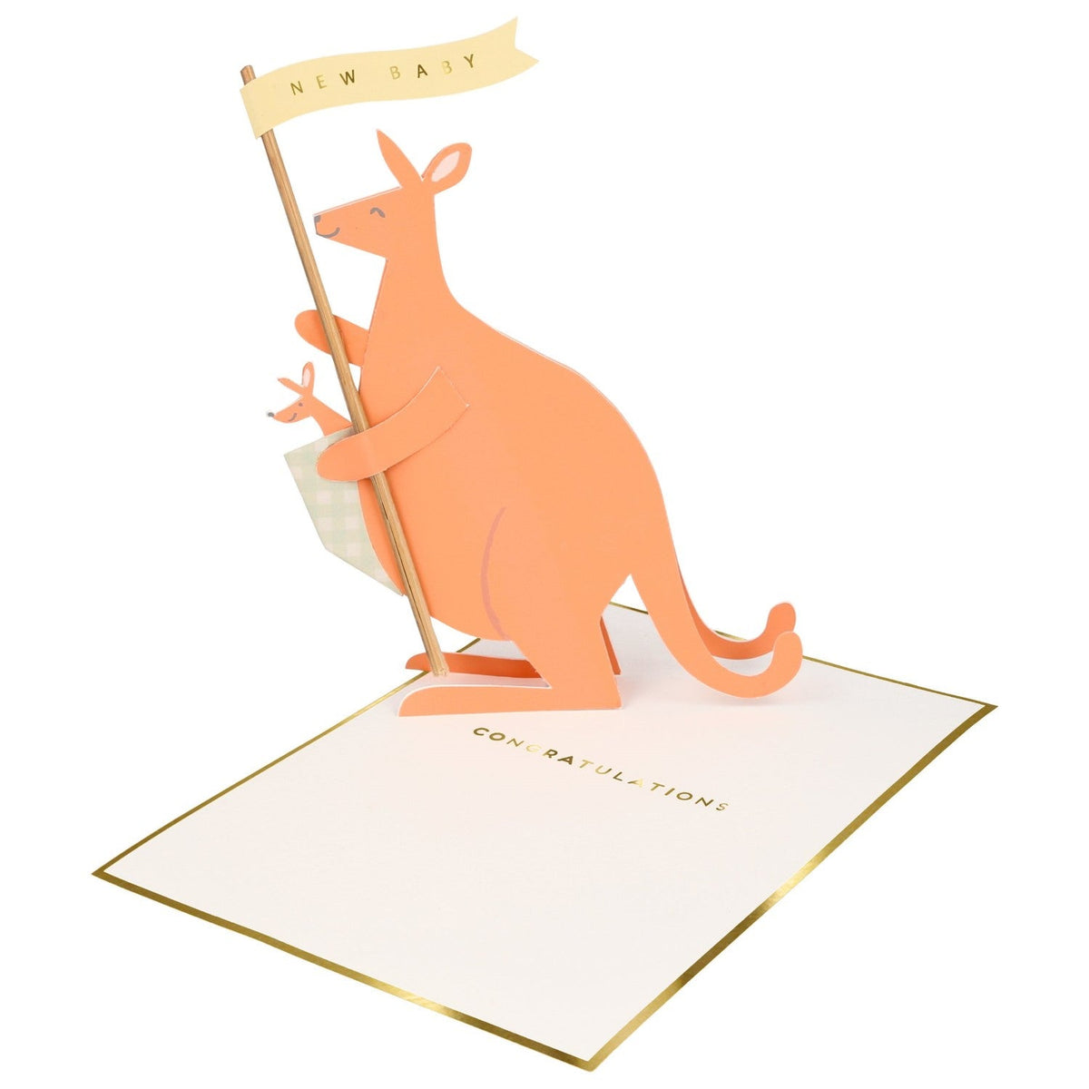 baby kangaroo stand up card by meri meri mm 204616 1
