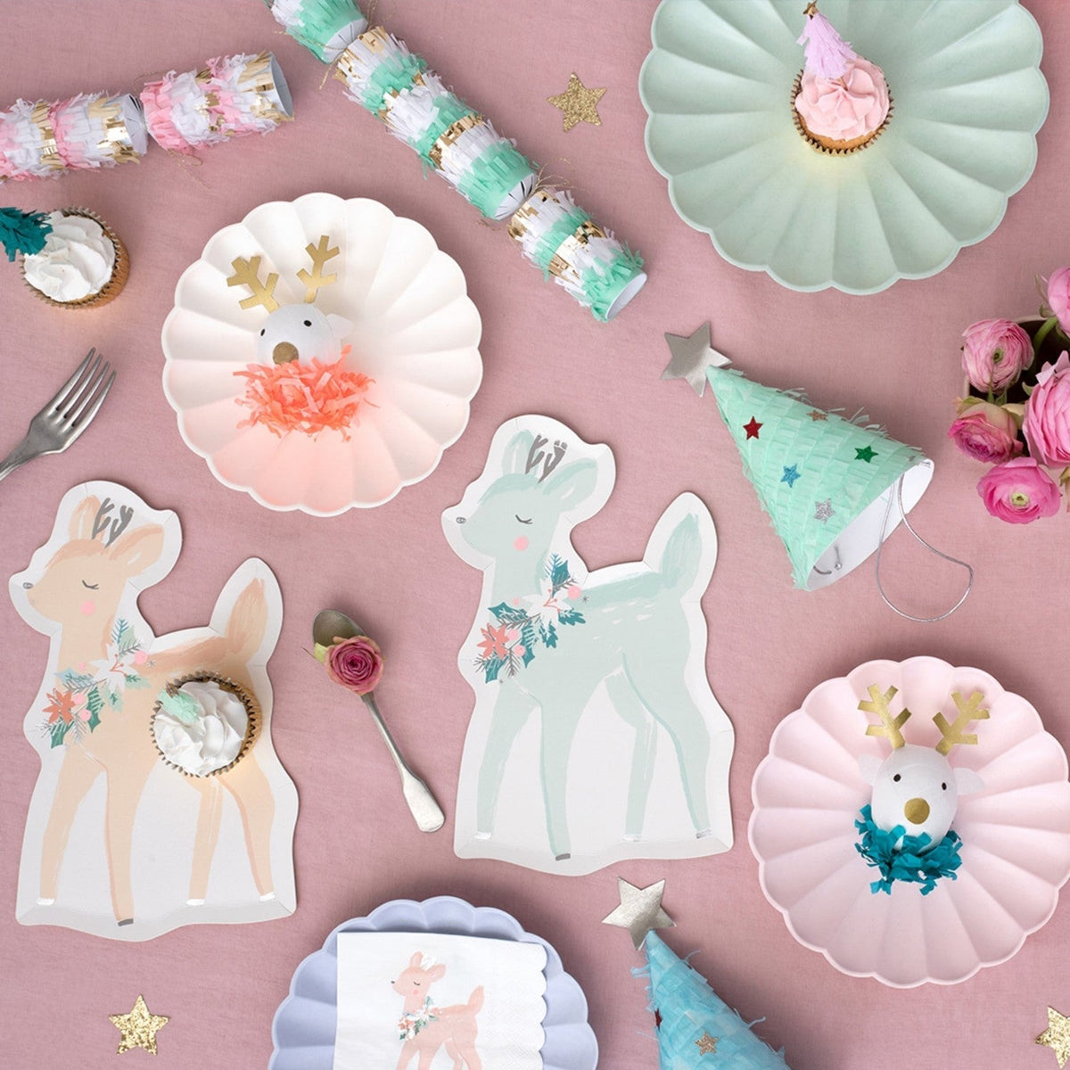 pastel deer partyware by meri meri mm 217738 4